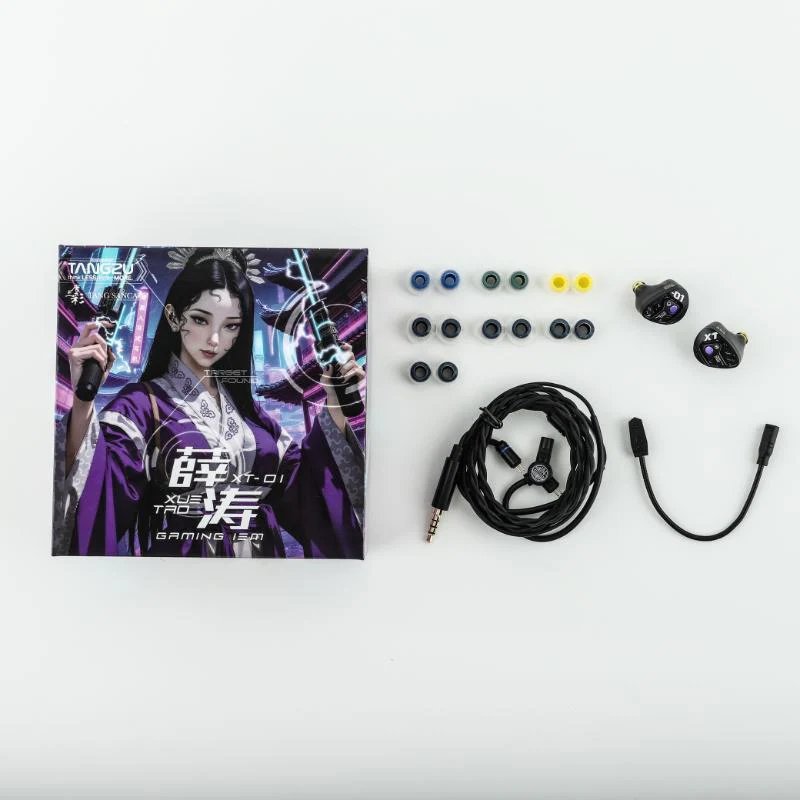 Tangzu Xue Tao Monitores auriculares IEM para juegos 3.5mm entrada jack