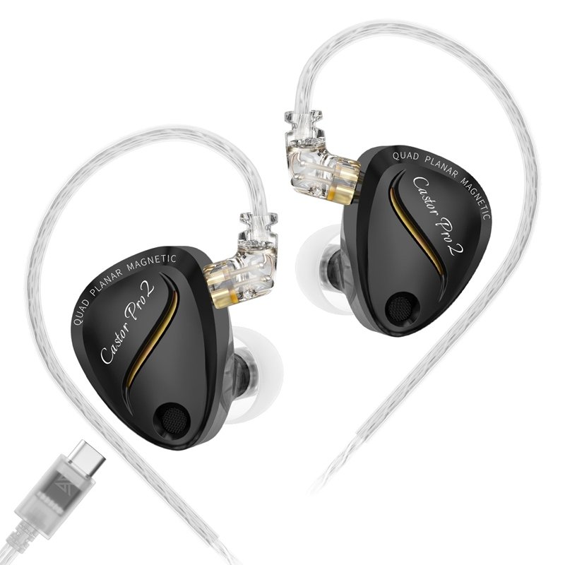 KZ Castor Pro 2 black bass tipo C mic